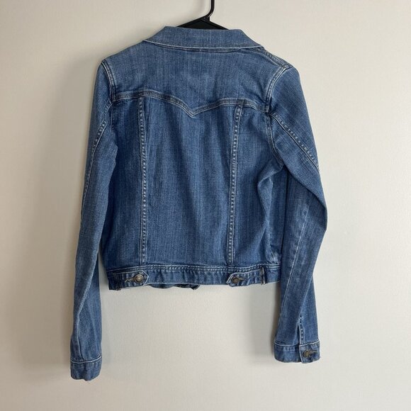 I LOVE H81 Jacket Womens M, Medium Wash Denim Jean Cropped Jacket - Picture 2 of 5